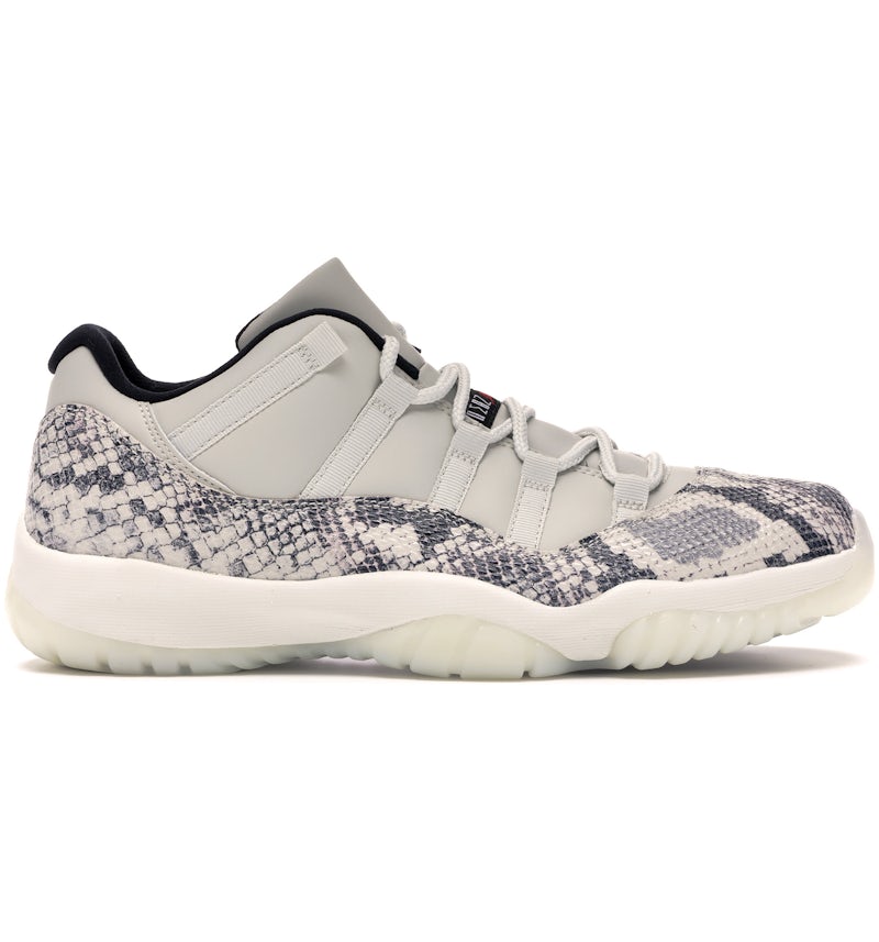 Grey Jordan Retro 11 Light Bone Jordan 11 Retro Low Snake Light