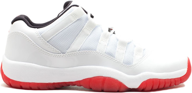 Jordan 11 Retro Low White Varsity Red (GS) Kids' - 528896-101 - US