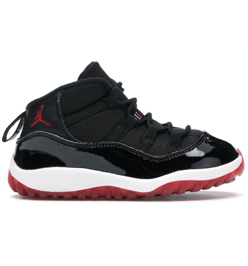 Jordan 11 bred toddler hot sale