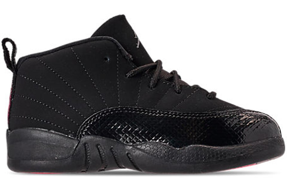 Jordan 12 Retro Black Rush Pink TD Toddler 819666 006 GB