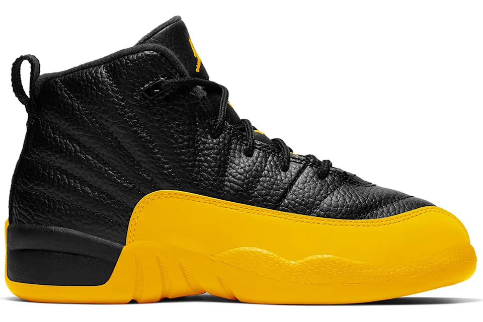 Black and deals yellow 12s jordans