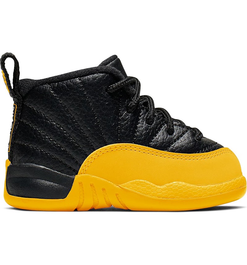 Basketball University Gold 12 Men 12 Black And Yellow Jordan 12