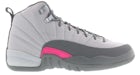 Jordan 12 Retro Wolf Grey Vivid Rosa (para escolares)