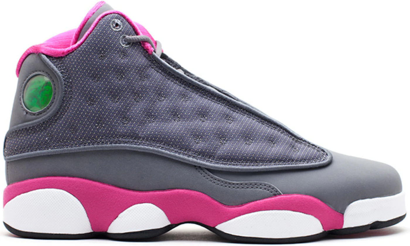 (GS) Air Jordan 13 Retro 'Grey Fusion Pink' 439358-029 US 4Y