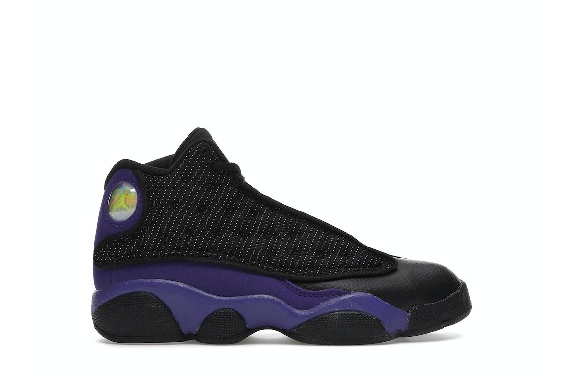 Pre-owned Jordan 13 Retro Court Purple (ps) In Black/court Purple-white