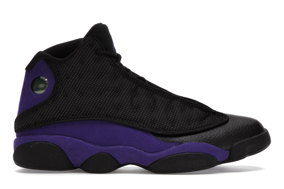 Pre-owned Jordan 13 Retro Court Purple In Black/court Purple-white