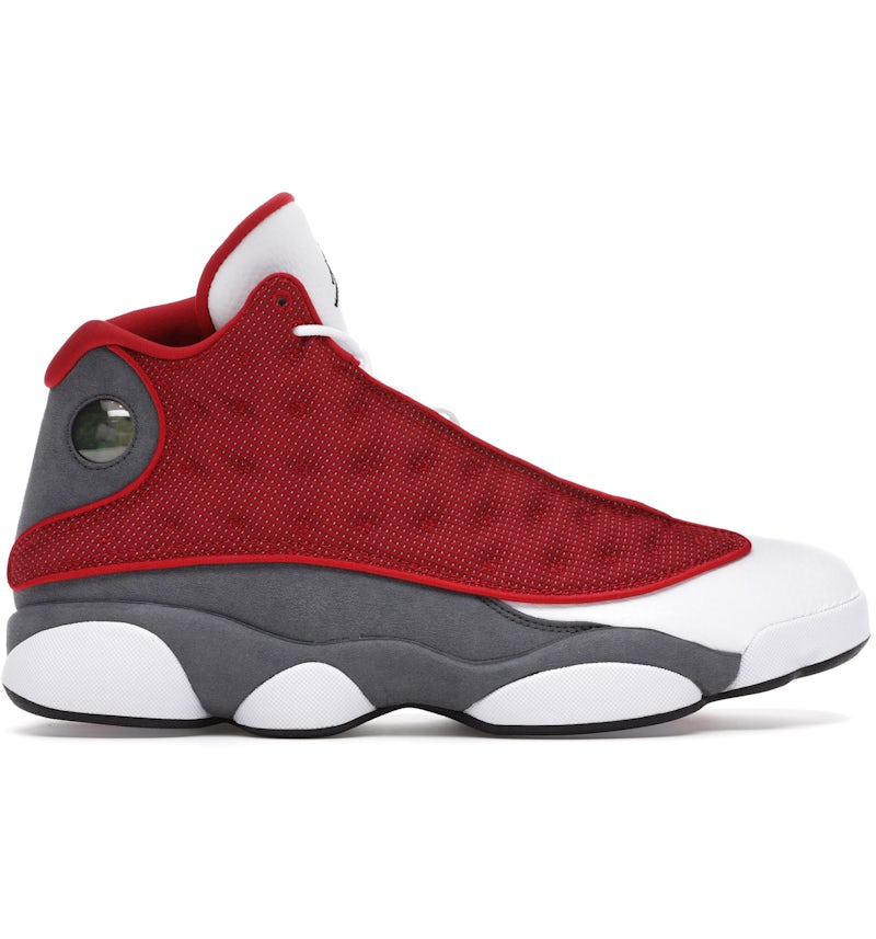 13 Wolf Gray Red White Grey Jordan 13 Jordan 13 Retro Wolf Grey