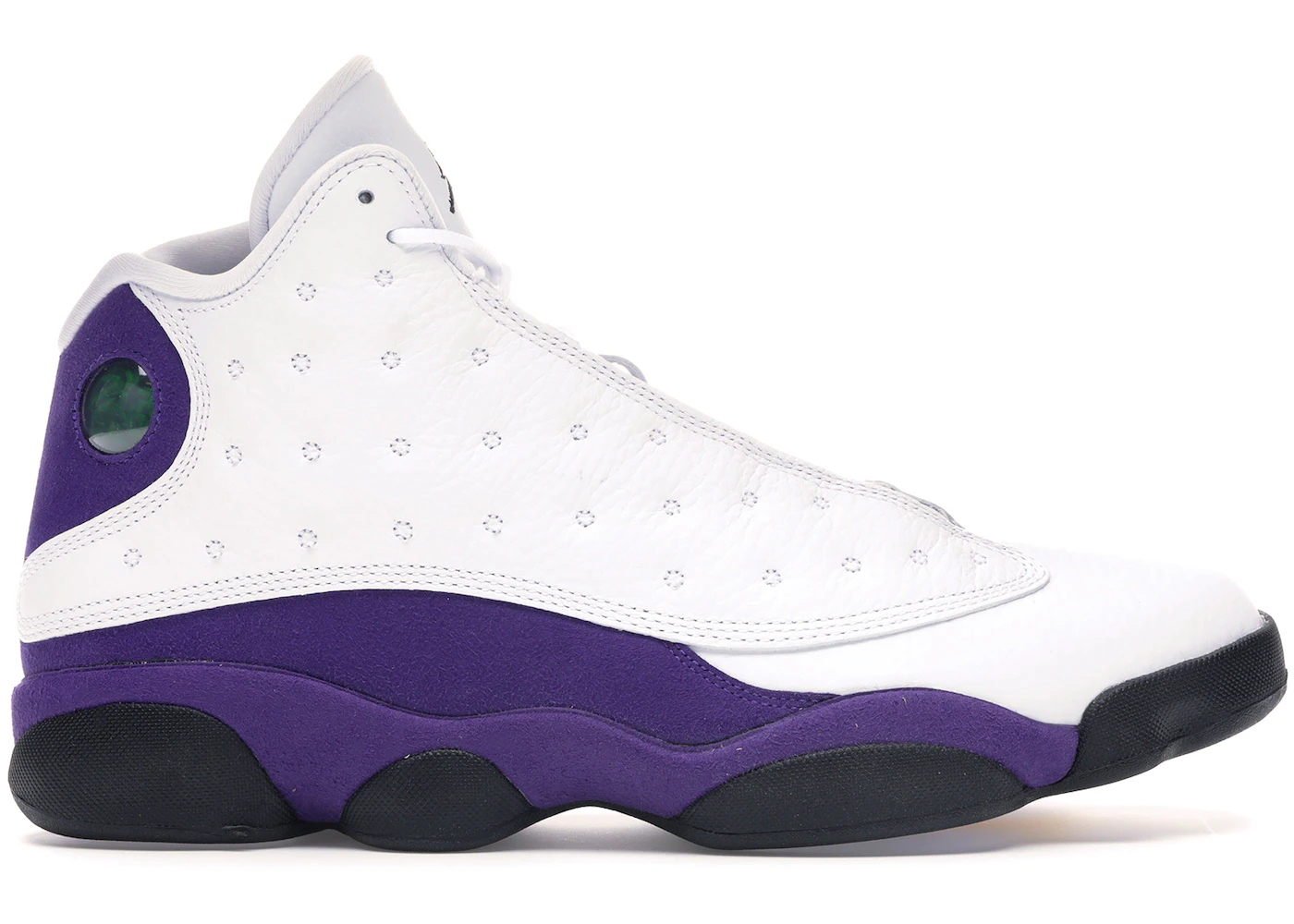 Air Jordan 13 Retro Lakers Men's Shoe - White/Black/Court Purple/University Gold - 18