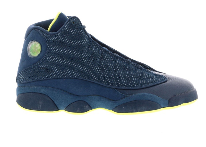 jordan 13 navy blue and yellow