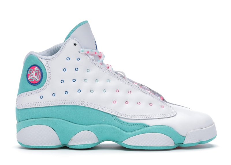 Jordan 13 Retro White Soar Green Pink 