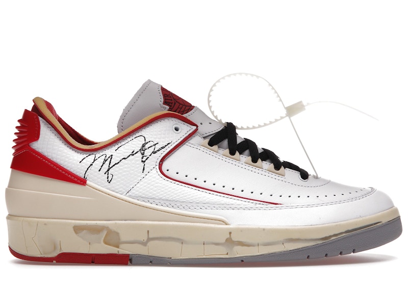 Jordan 2 Retro Low SP Off-White White Red Men's - DJ4375-106 - US