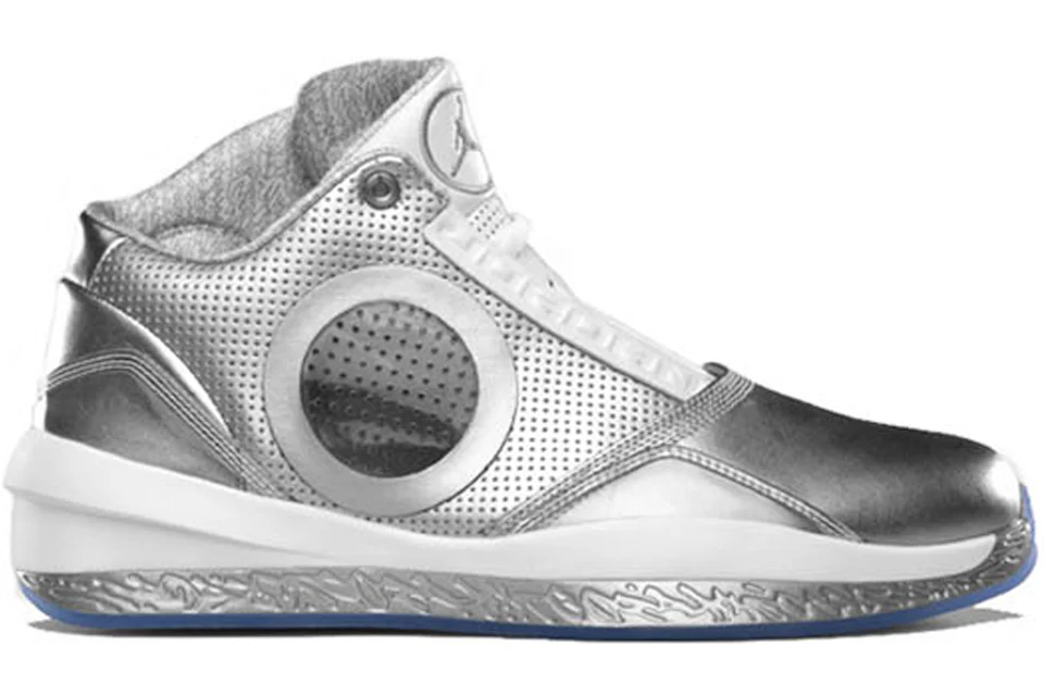 Silver best sale jordan shoes