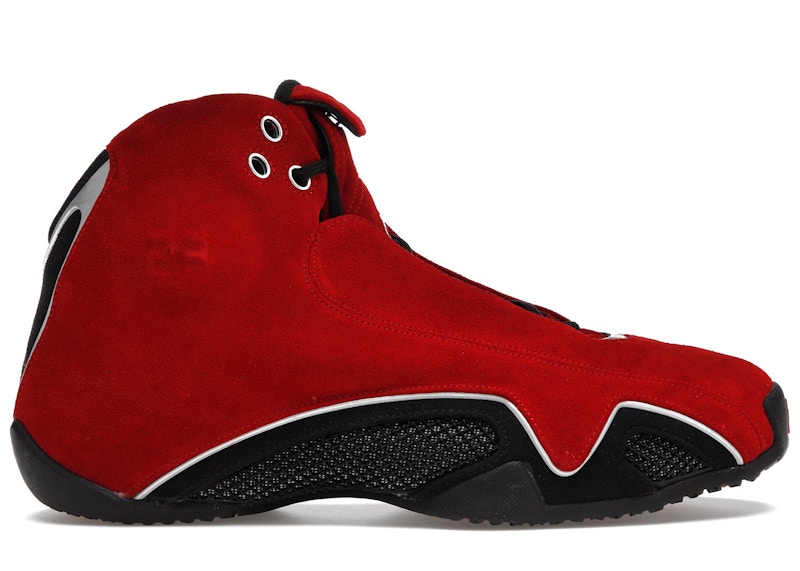 all red jordans suede