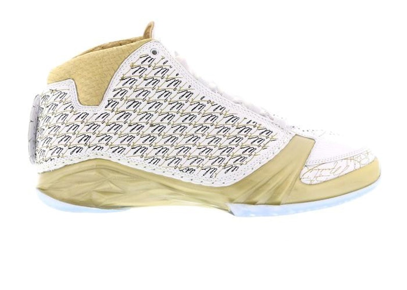 jordan 23 white and gold