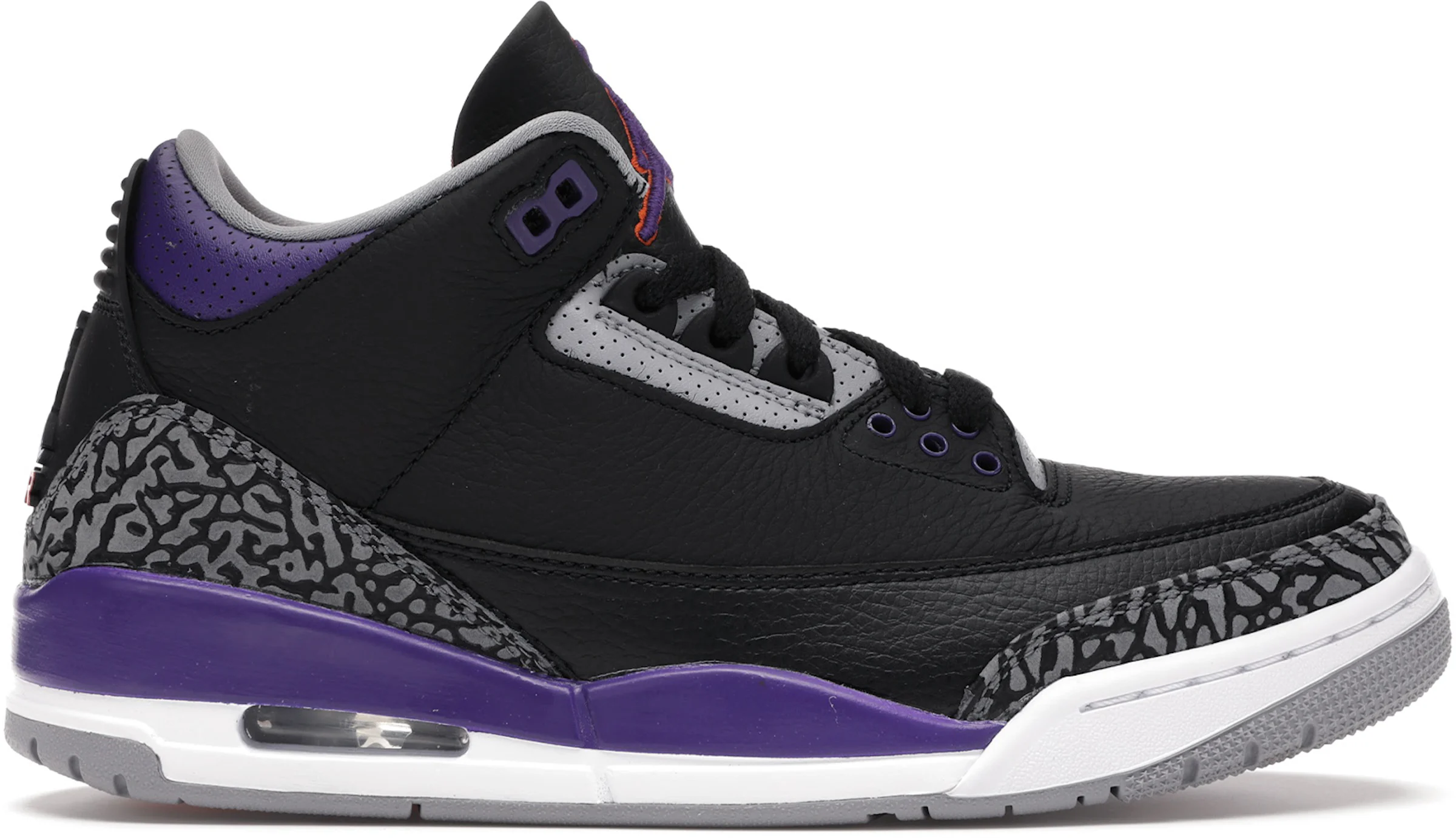 Jordan 3 Retro Black Court Purple Men's - CT8532-050 - US