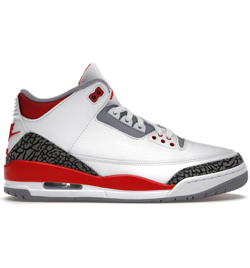 Red Jordan 3s Retro Red Cement Jordan Retro Fire Red (2022) Men's