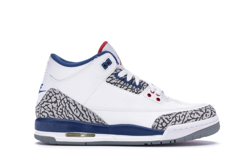 Pre-owned Jordan 3 Retro (2016) Sneakers In White/true Blue/varsity Red