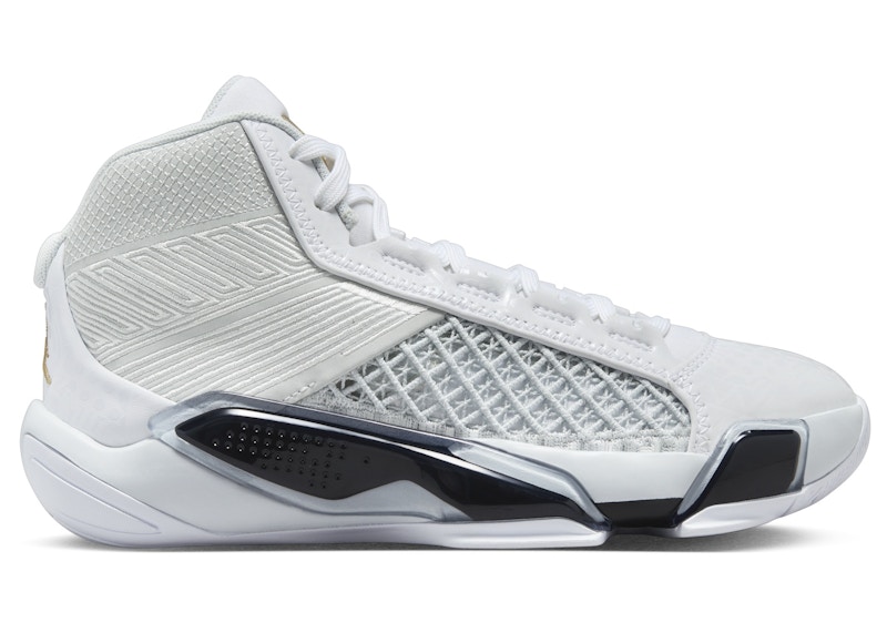 Pre-owned Jordan 38 Fiba Sneakers In White/pure Platinum/metallic Gold In Multi