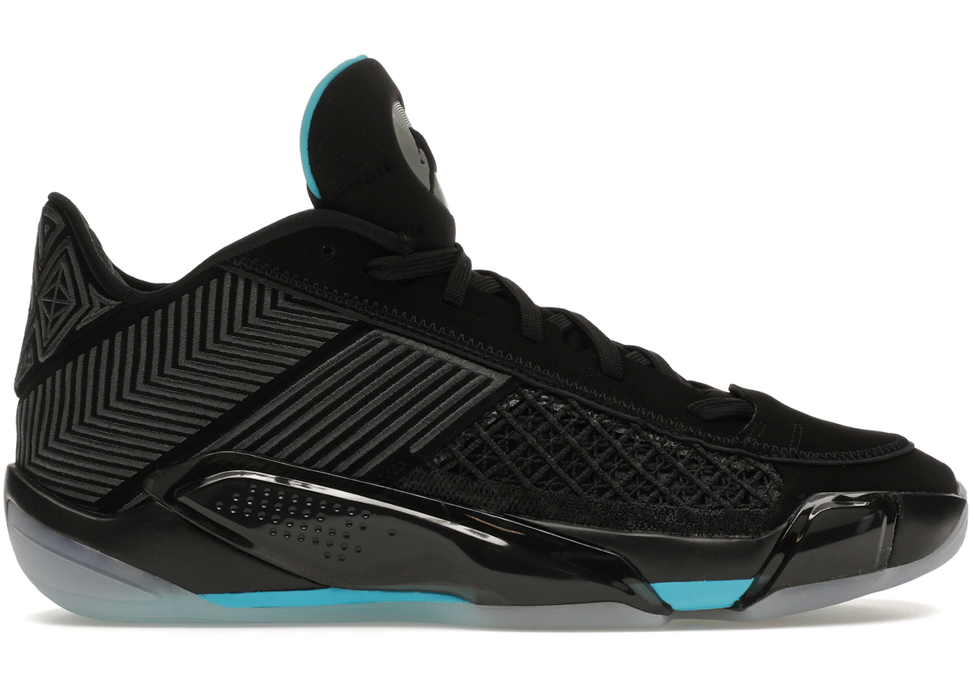 Jordan 38 Low Black Gamma Blue (Translucent Sole) Men's - FD2326-004 - US