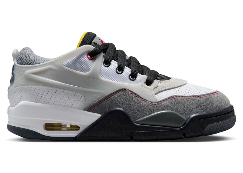 Jordan 4 RM Premium White Black Smoke Grey Fire Red (GS