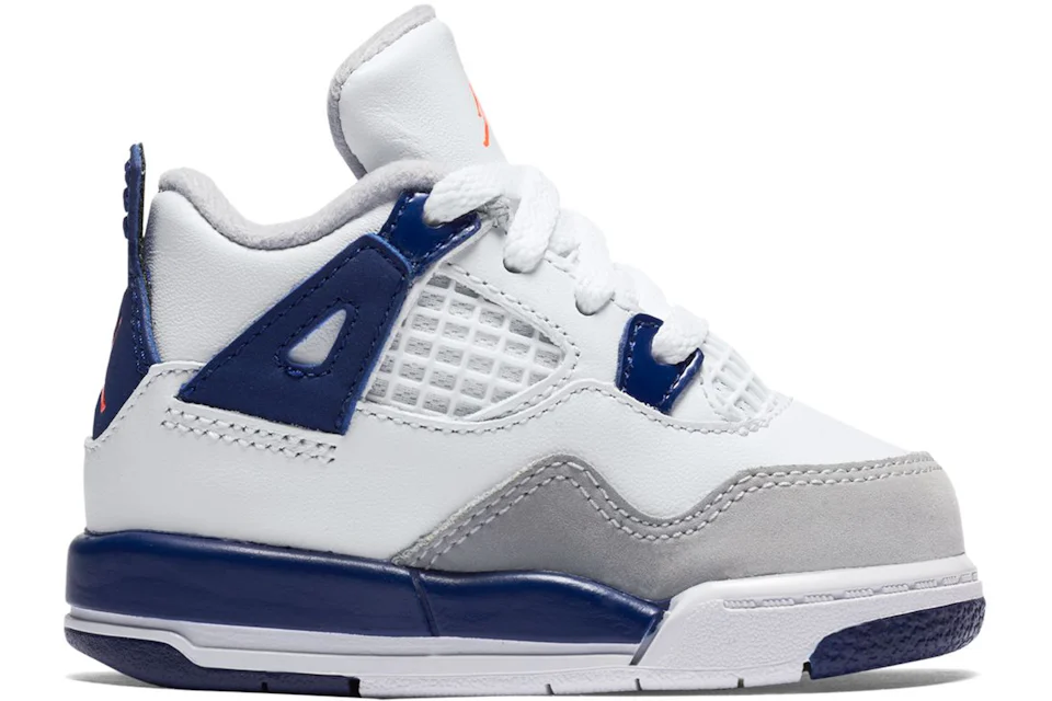 Jordan 4 retro sales blue and white