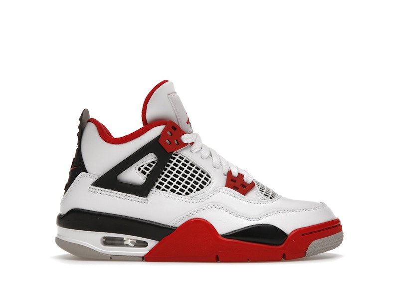 Jordan 4 Retro Fire Red (2020) (GS) Kids' - 408452-160 - US