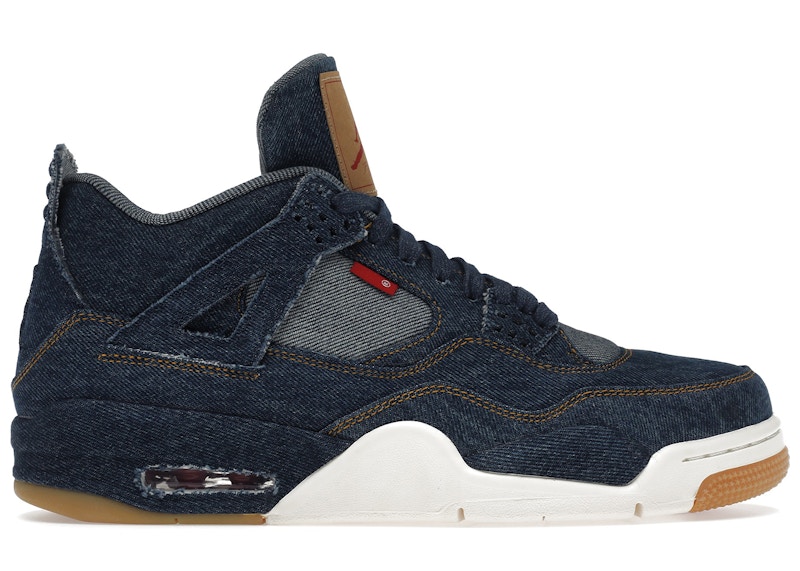 Jordan 4 best sale levis black distressed