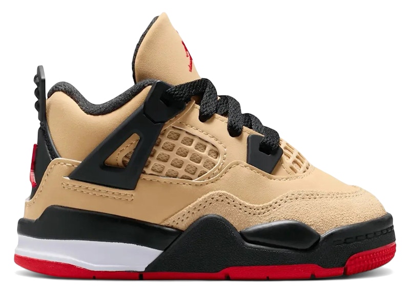 Pre-owned Jordan 4 Retro Pizza Sneakers In Fire Red/sesame/white