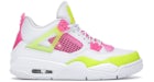 ジョーダン 4 レトロ ホワイト レモン ピンク (キッズ)