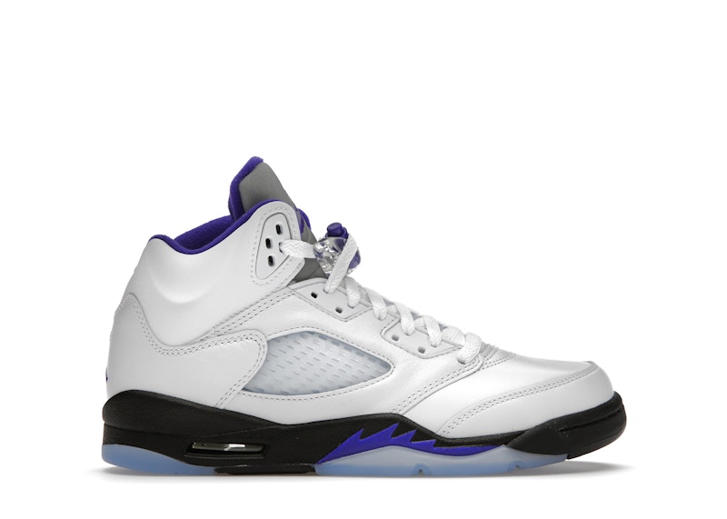 blue and white jordans 5s