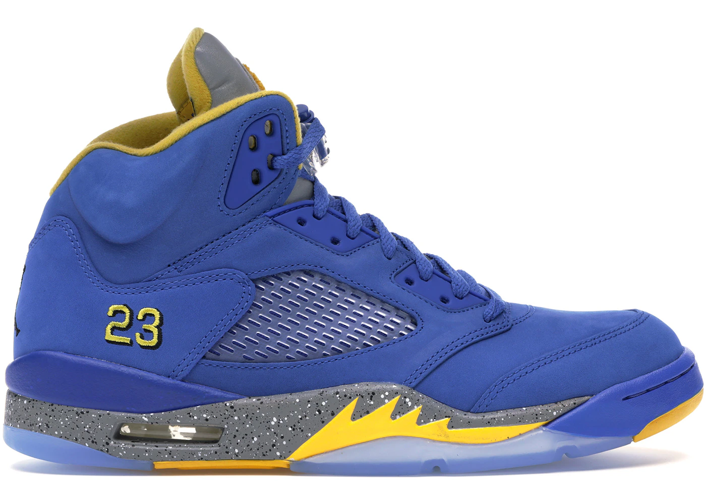 Blue and yellow 5 jordans Clearance