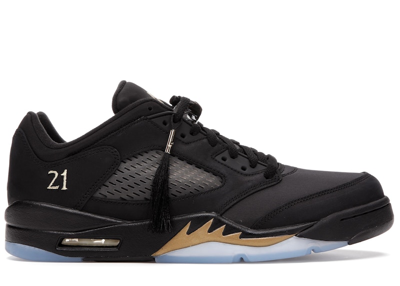 gold and black jordan 5