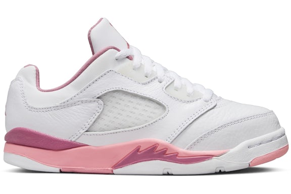 Jordan 5 Retro Low Blanc Desert Berry Noir Coral Chalk (enfant)
