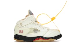 Air Jordan 5 Retro SP PS 'Off-White - Sail' Shoes - Size 2Y