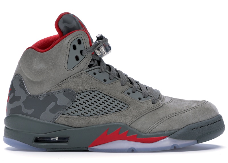 jordan 5 gray and red