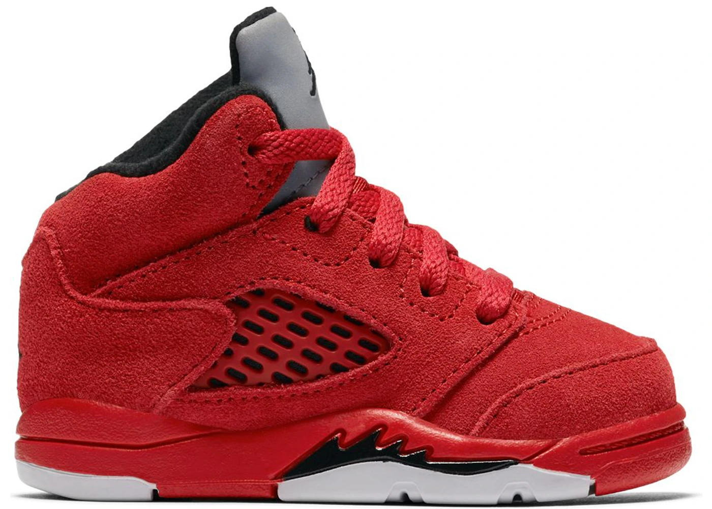 Jordan 5s red deals suede