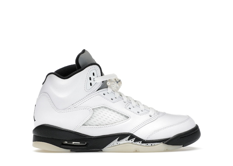 Pre-owned Jordan 5 Retro Reverse Metallic Sneakers In White/black/sail