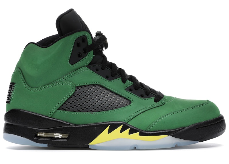 apple green 5 jordan