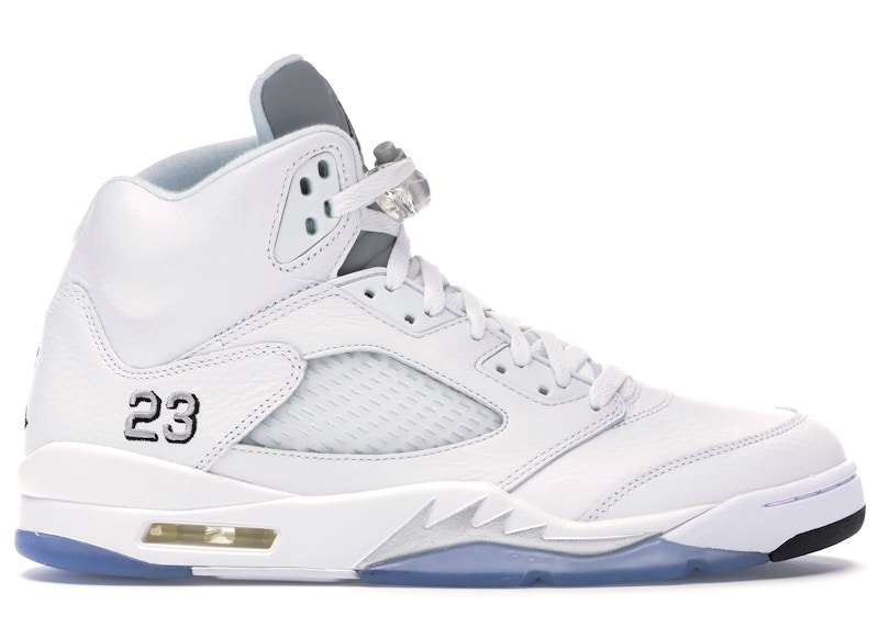 air jordan 5 metallic silver