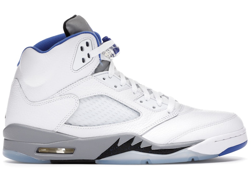 jordan retro 5 blue and white