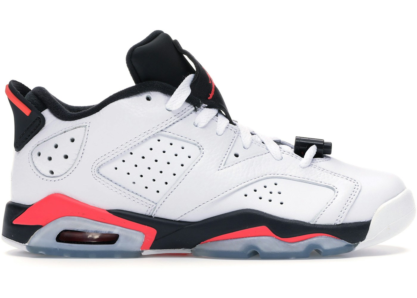 Jordan 6 Retro Low White Infrared 23 Black (GS) - 768881-123