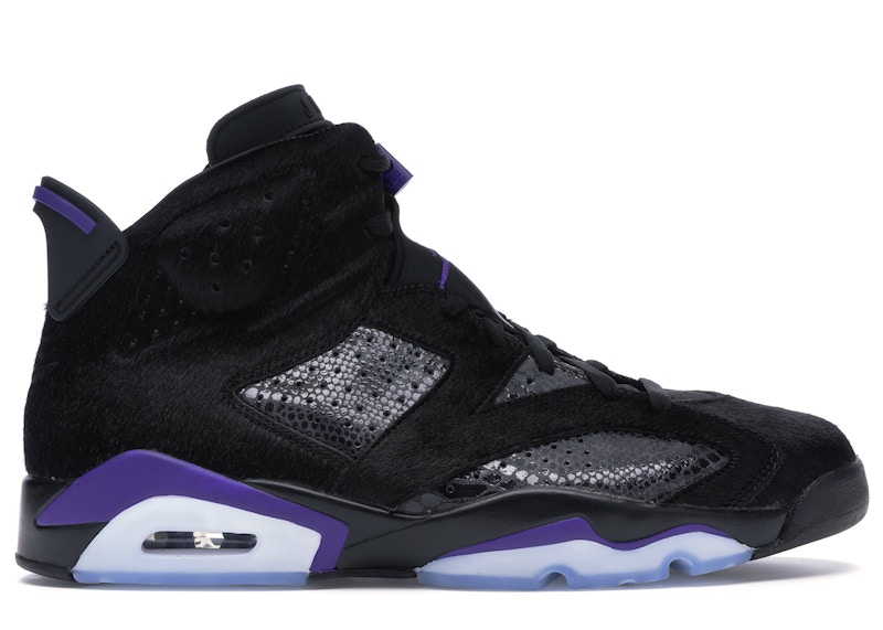 black and purple jordan 6