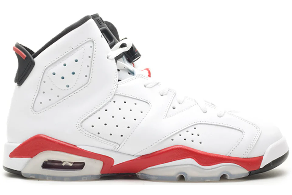 Jordan 6 Retro White Varsity Red GS Kids 384665 102 US