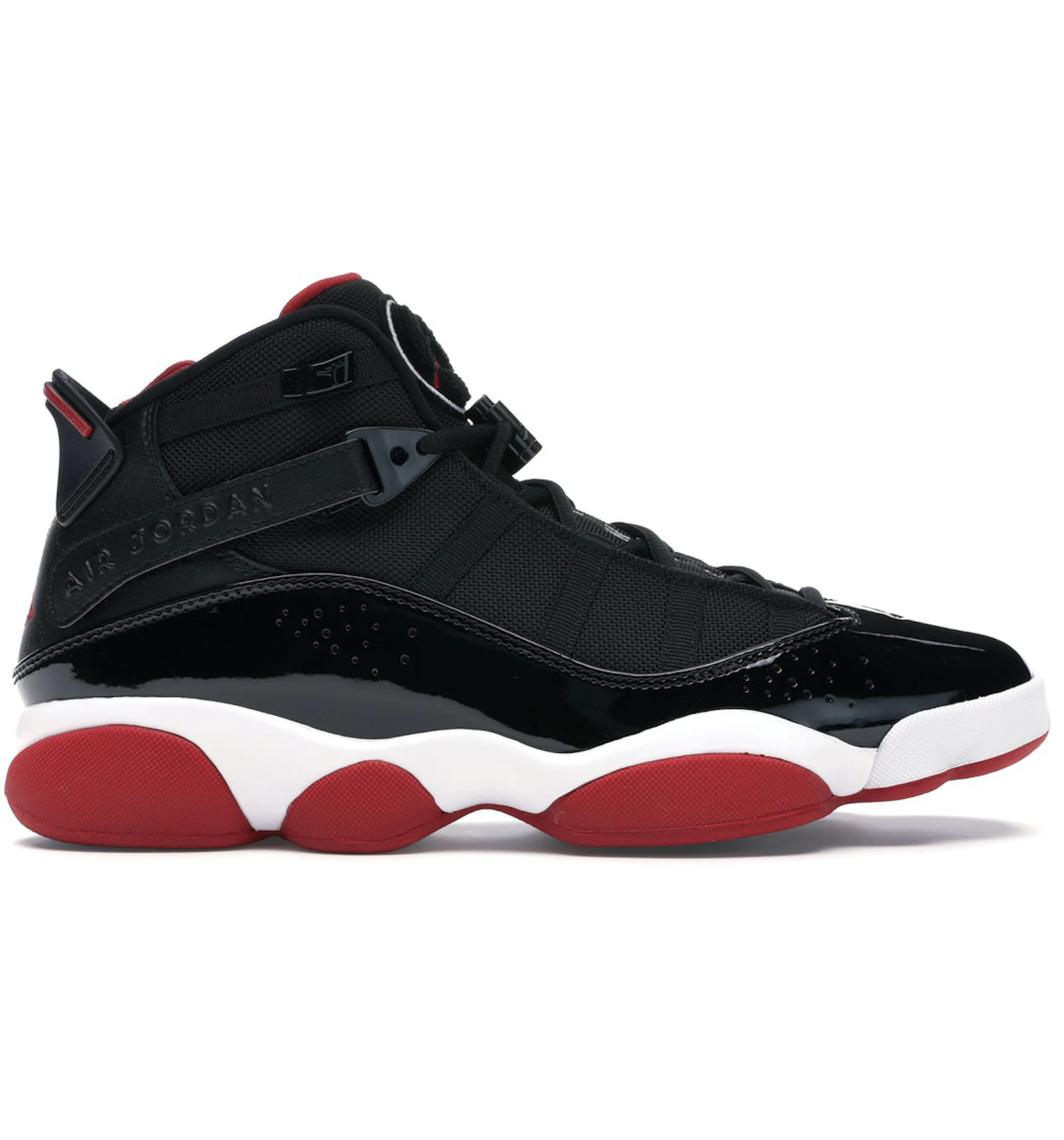Black and red 6 top jordans