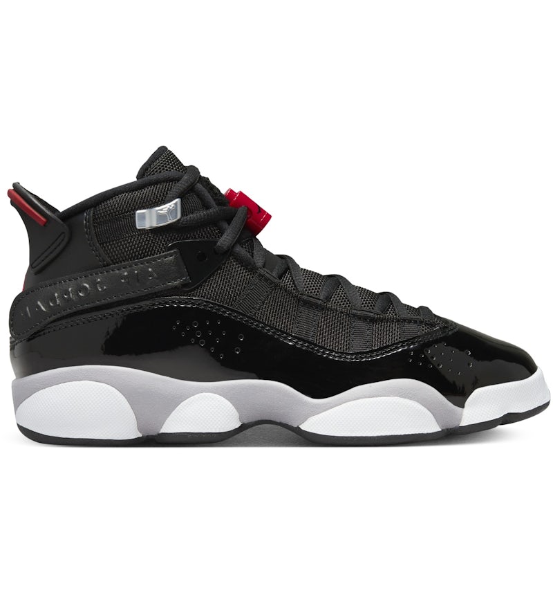 Jordan Rings Black White Metallic Silver Fire Red (GS) FZ4186