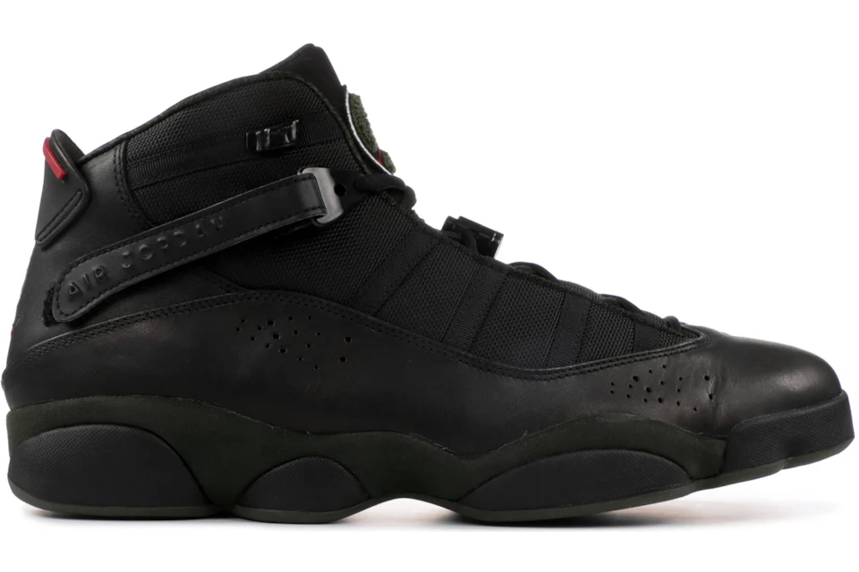 Jordan 6 rings black top and red