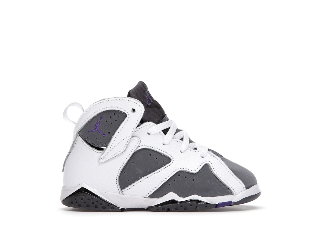 Pre-owned Jordan 7 Retro Flint (2021) (td) In White/flint Grey-black-varsity Purple