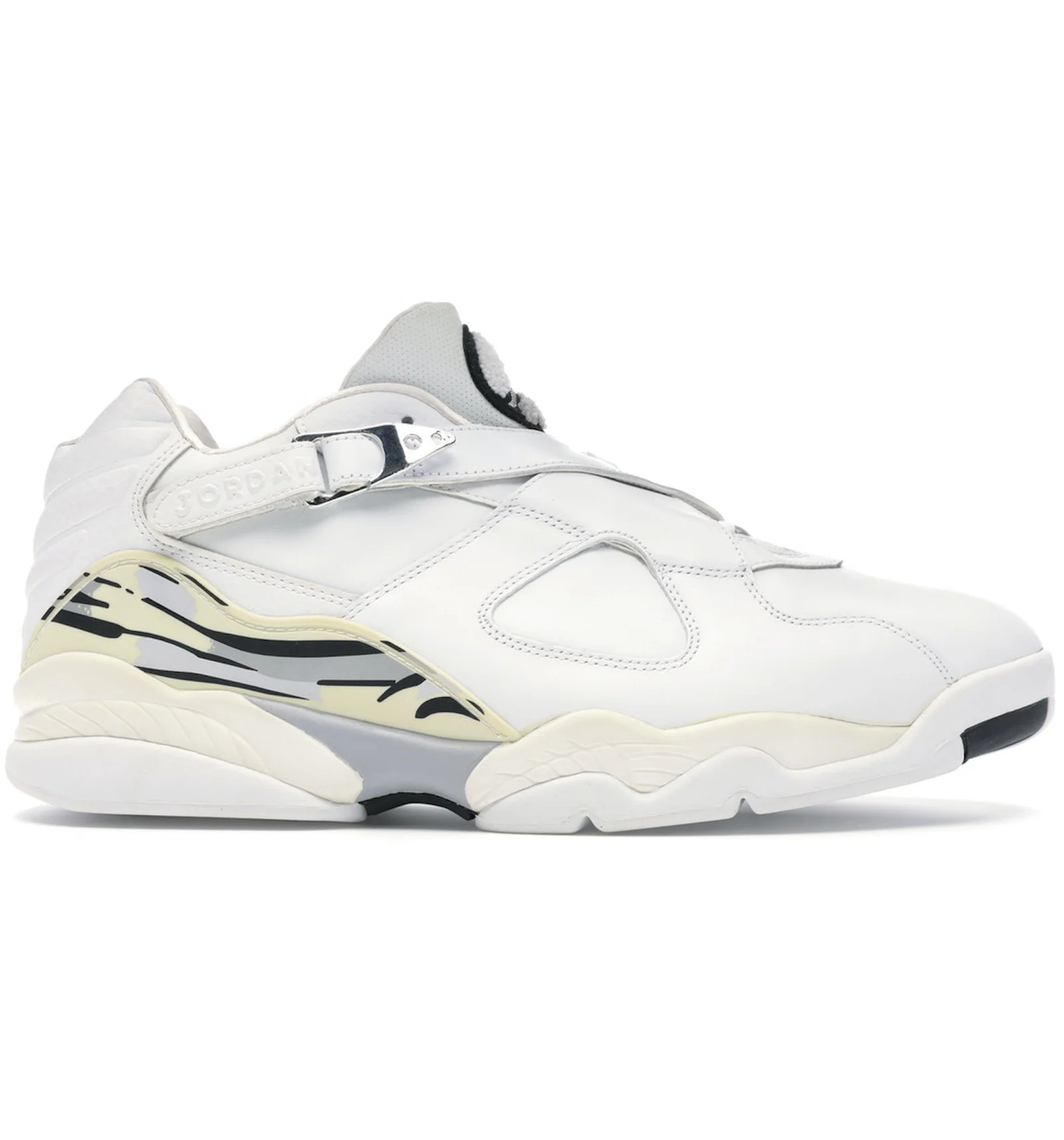 All white top jordan 8
