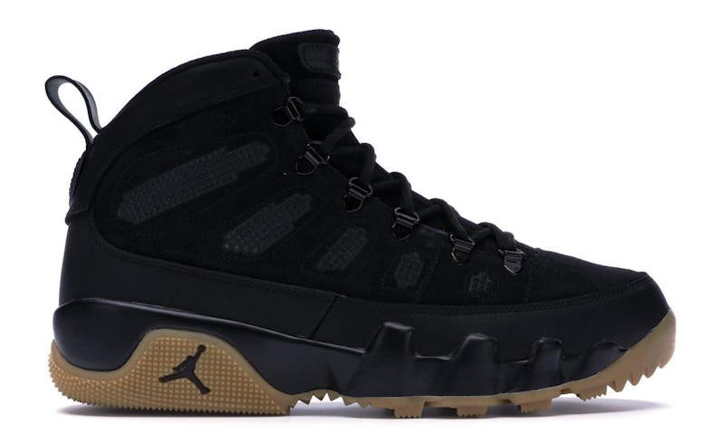 black air jordan 9s