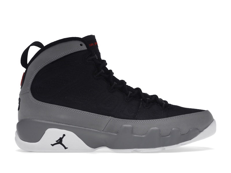 Grey and black jordan 9 on sale